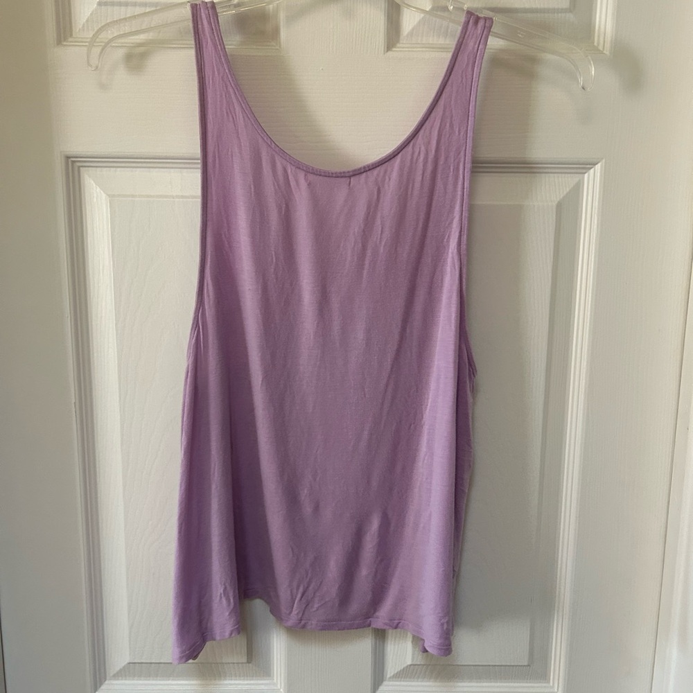 PINK Victoria's Secret Purple Tank Top with Fun Print - Picture 3 of 3